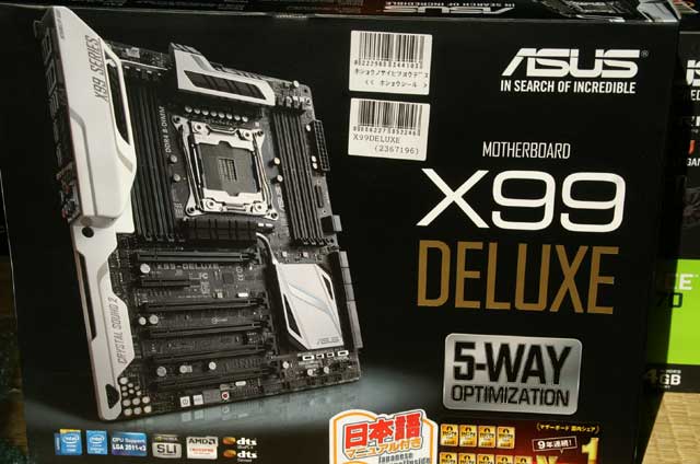 intel Core i7-5960X with ASUS X99-DELUXE！ Haswell-E最上位モデル Extreme Series  初のOcta-core！L3 20MB Cache！新規格DDR4メモリ！